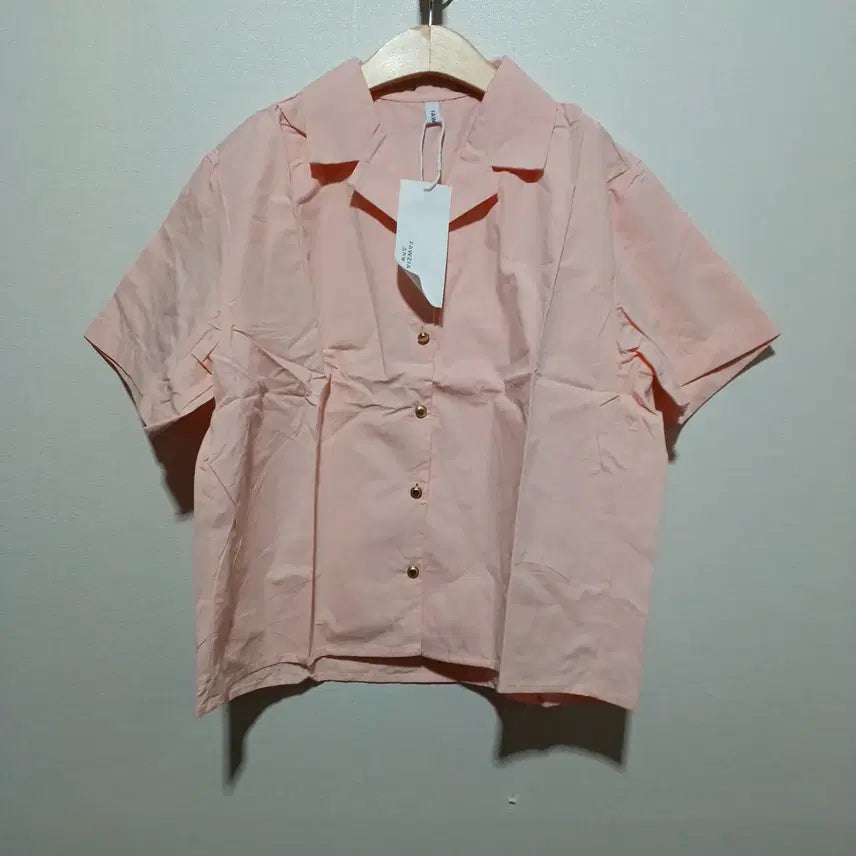 [BUNJANG] FAWZIA Women's Oversized Short-Sleeve Shirt Pink / 새상품) FAWZIA 여성 오버핏 반팔 셔츠 핑크 (26A1594)