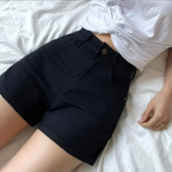 [BUNJANG] High Span Short Pants Black / 하이 스판 숏팬츠 반바지 블랙
