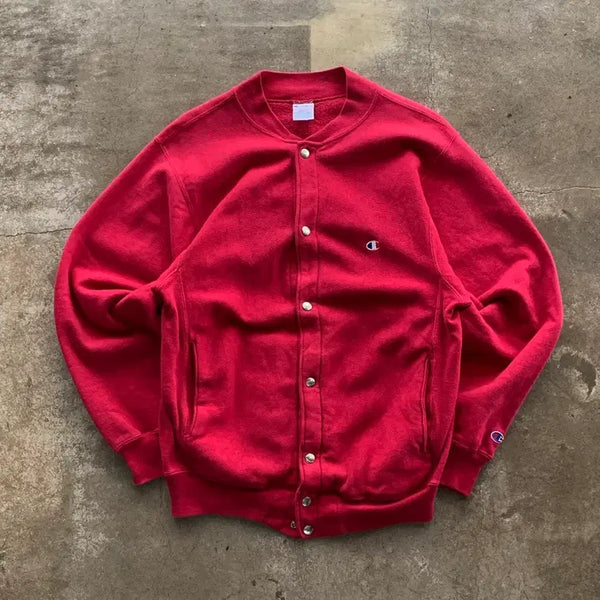 [BUNJANG] Champion 90s Reverse Weave Snap Cardigan / 90s 챔피온 리버스위브 스냅 카디건