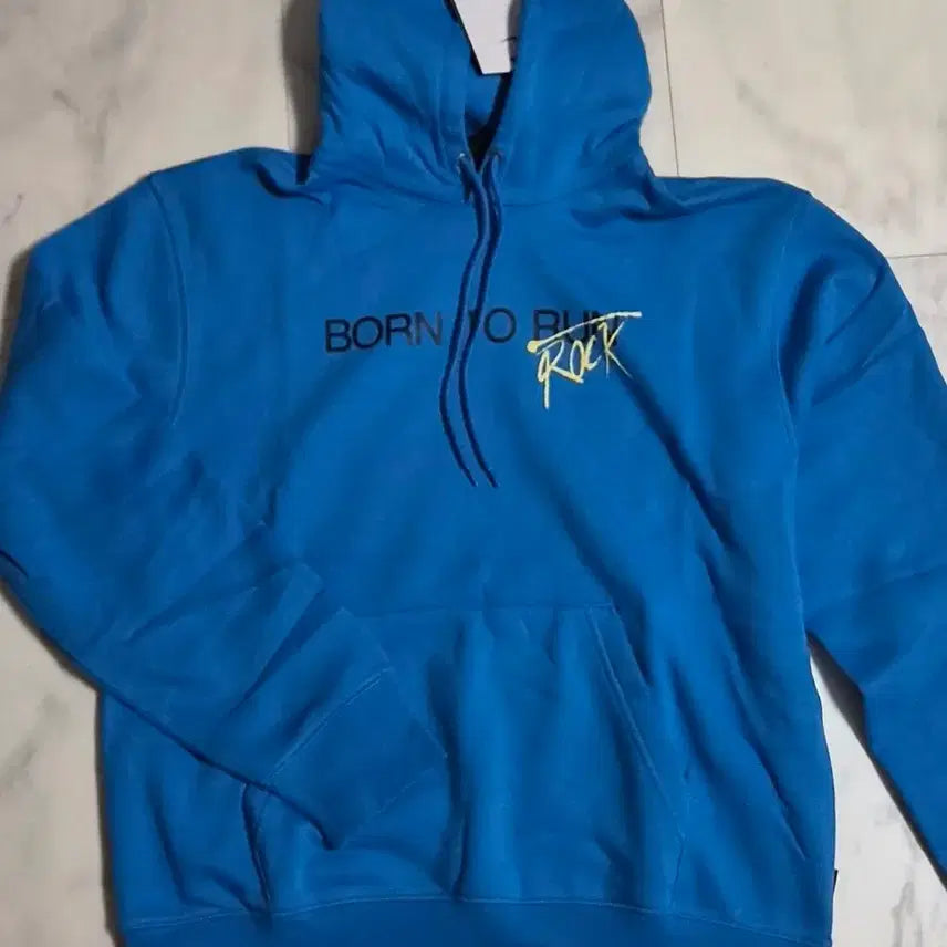 [BUNJANG] Nike x Stranger Things "BORN TO RUN ROCK" Hoodie Blue M / [새상품] 나이키 x 기묘한이야기 Stranger Things  "BORN TO RUN ROCK" 후드티 블루 M