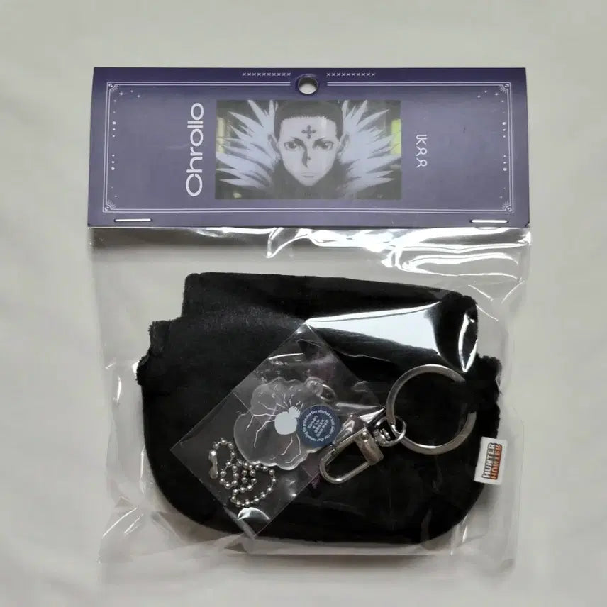 [BUNJANG] Hunter x Hunter Chrollo Mini Pouch & Acrylic Charm / (새제품) 헌터헌터 콜라보카페 클로로 파우치