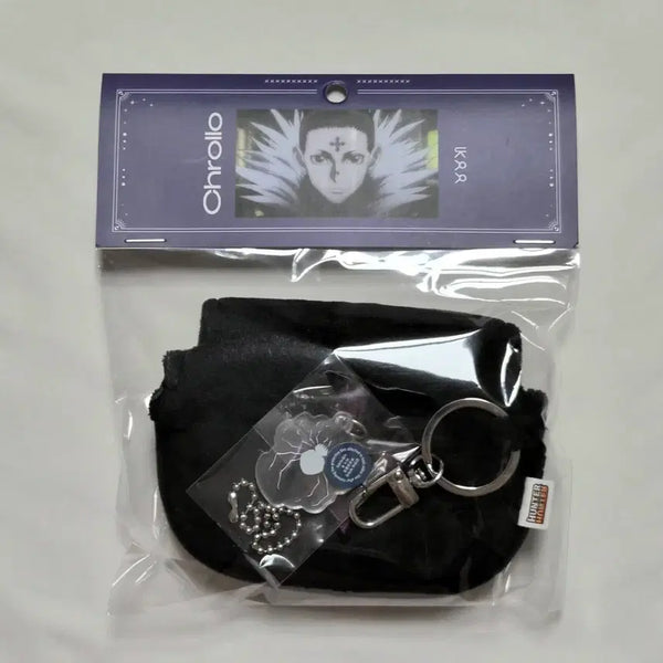 [BUNJANG] Hunter x Hunter Chrollo Mini Pouch & Acrylic Charm / (새제품) 헌터헌터 콜라보카페 클로로 파우치