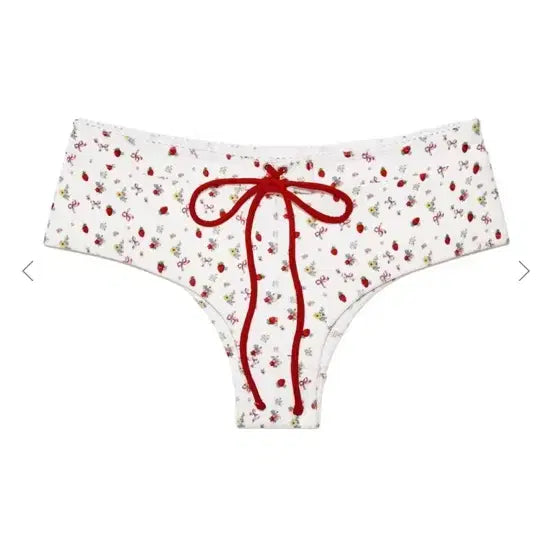 [BUNJANG] Glowny String Booty Shorts (Strawberry Bow) / 글로니  수영복 STRING BOOTY SHORTS (STRAWBERRY BOW)
