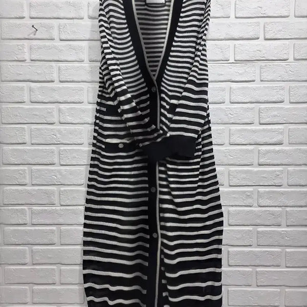[BUNJANG] Karl Lagerfeld 2022 Summer Long Cardigan / 2022년 칼라거펠트   여름 롱가디건55ㅡ77