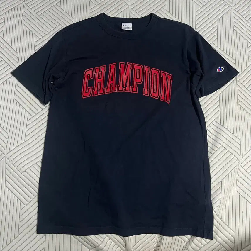 [BUNJANG] Champion Arch Logo T-Shirt XL Navy / 챔피온 아치로고 반팔 XL 빈티지 아메카지 데일리 네이비