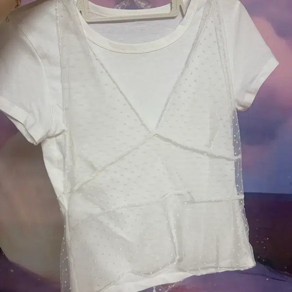 [BUNJANG] Lace Layered T-Shirt / 레이스 레이어드티(정가25,000)새옷
