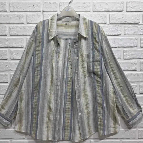 [BUNJANG] Celebshop Rayon Blend Shirt (Pastel Color Blocking) / 2026년 셀럽샵 레이온 혼방셔츠66ㅡ88