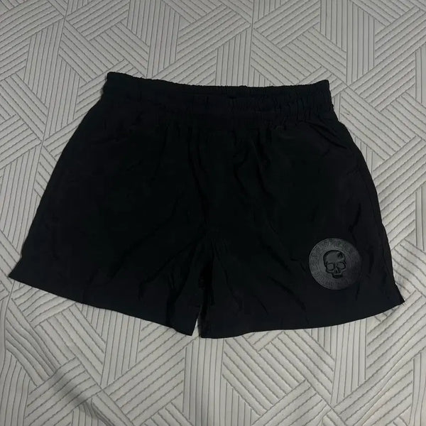 [BUNJANG] BY THE R Flower Skull Patch Shorts Vintage Free Woven Pants / 바이더알 해골패치 반바지 스컬 빈티지 프리 우븐 팬츠