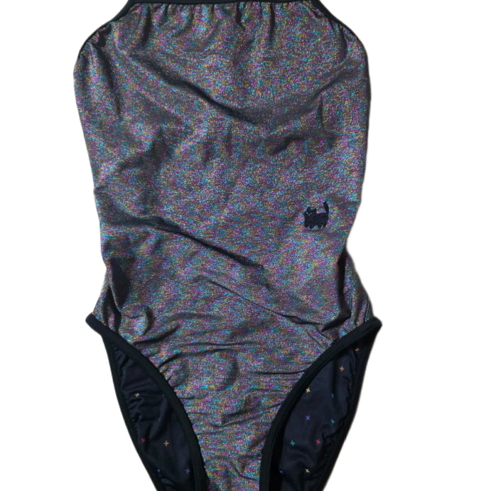 [BUNJANG] Glitter One-Piece Swimsuit / 글리터 원피스 수영복 (착샷)