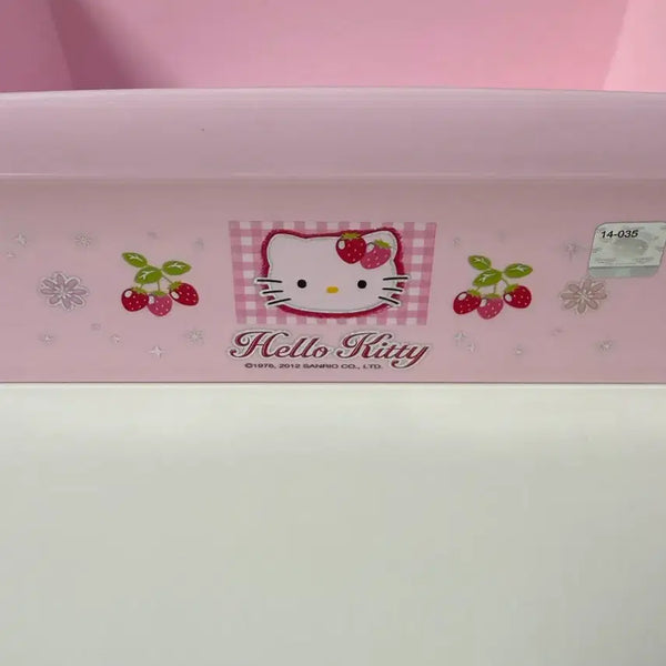 [BUNJANG] Vintage Strawberry Kitty Storage Basket / 고전 딸기 키티 바구니 보관함
