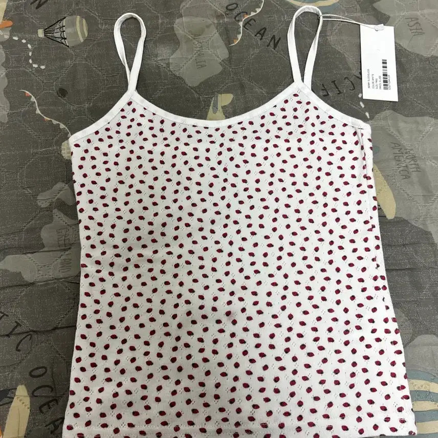 [BUNJANG] Strawberry Pattern Sleeveless Top / [새상품] 딸기 나시