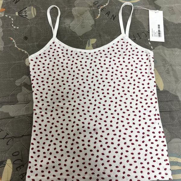 [BUNJANG] Strawberry Pattern Sleeveless Top / [새상품] 딸기 나시