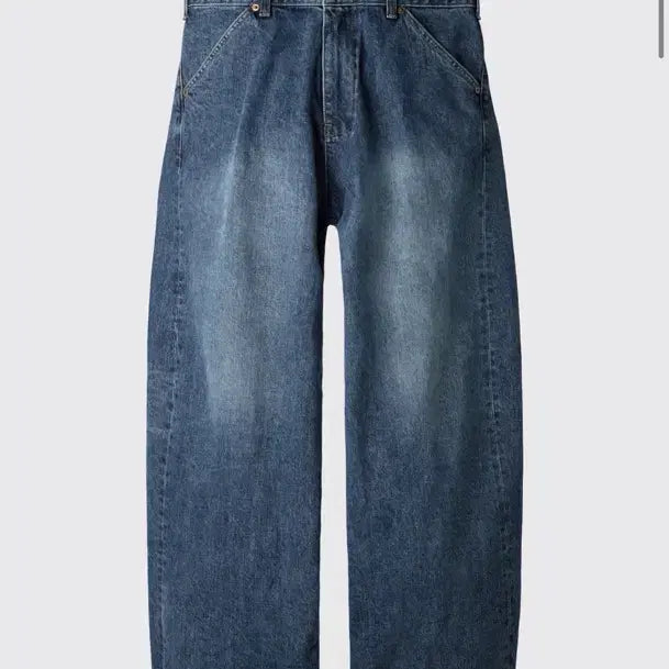 [BUNJANG] Hatching Room Wide Curved Jeans (Washed Blue) Size 3 / 해칭룸 와이드 커브진(워시드 블루) 3사이즈
