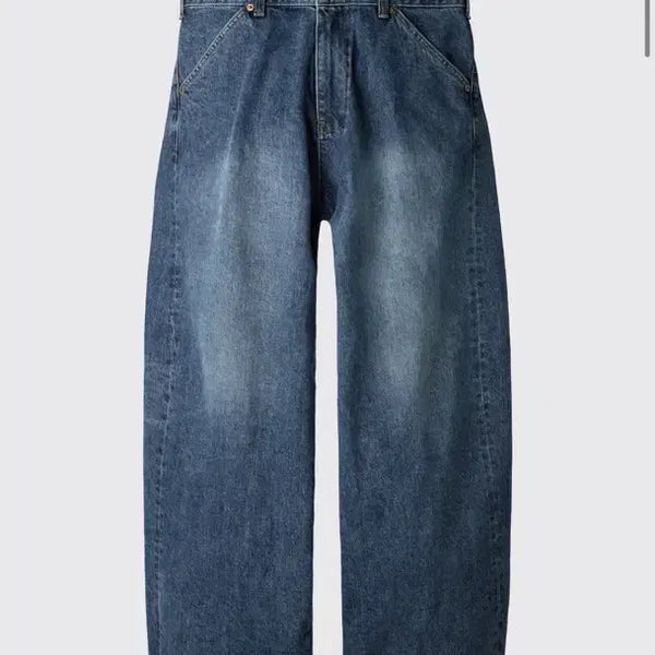 [BUNJANG] Hatching Room Wide Curved Jeans (Washed Blue) Size 3 / 해칭룸 와이드 커브진(워시드 블루) 3사이즈