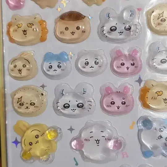 [BUNJANG] Chiikawa 3D Bouncing Stickers - Usagi, Chiikawa, Hachiware, Momonga / 치이카와 3D 봉봉스티커 / 우사기,치이카와,하치와레,모몽가