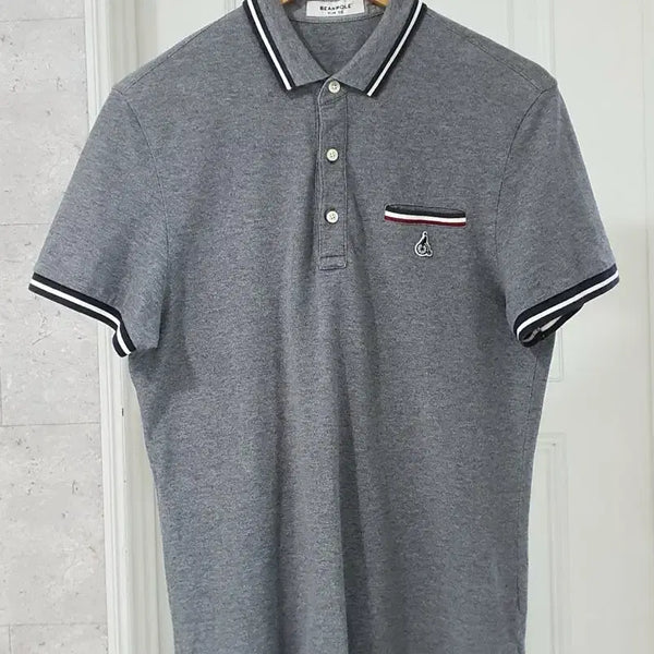[BUNJANG] Beanpole Casual Half-Sleeve Polo Shirt Grey Size 100 / 빈폴 캐주얼 반팔 카라티 그레이 100