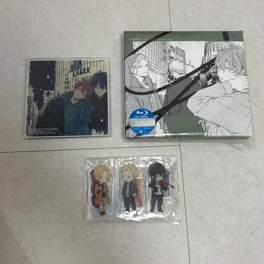 [BUNJANG] Given Movie Blu-ray First Edition Limited Bonus Acrylic Stand & Coaster Set / 기븐 영화 블루레이 초판한정특전 아크릴