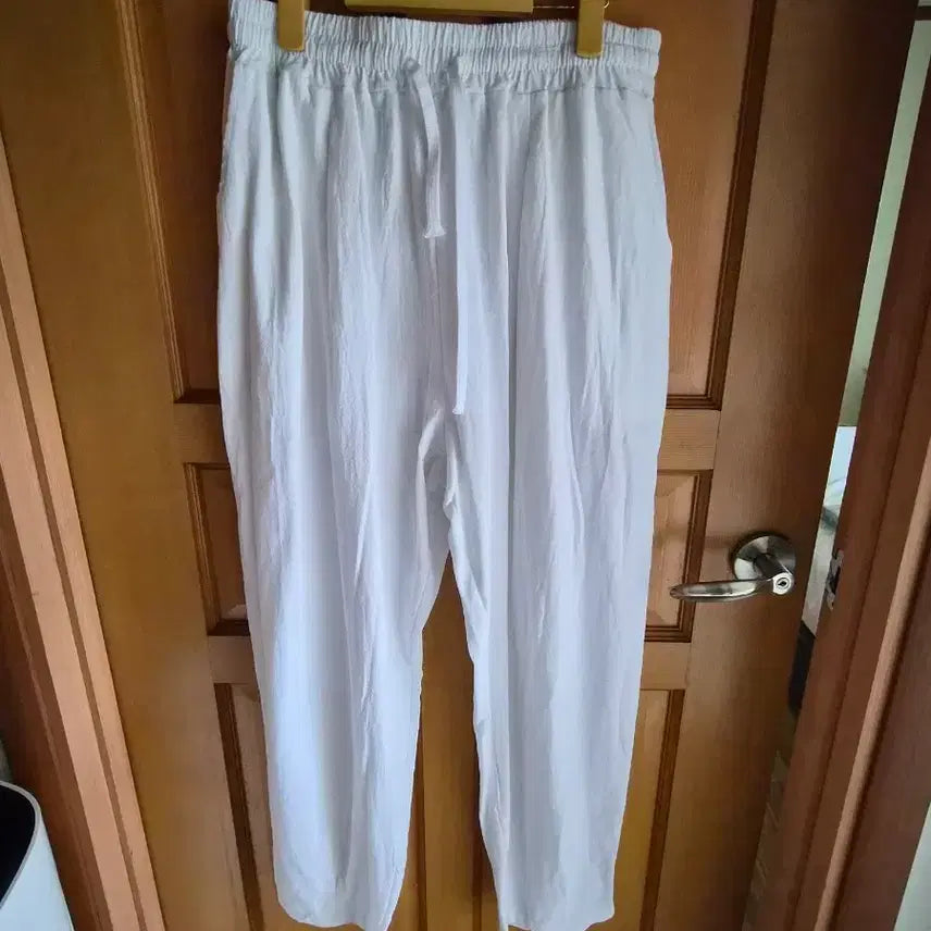 [BUNJANG] White Linen Pants / 화이트 린넨 바지