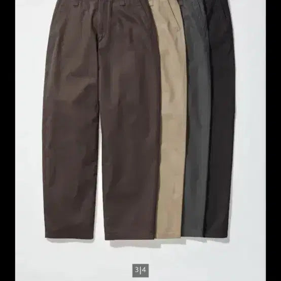 [BUNJANG] Uniqlo Wide Fit Chino Pants Dark Gray Size 88 / 유니클로 와이드핏 치노팬츠 다크그레이 88사이즈