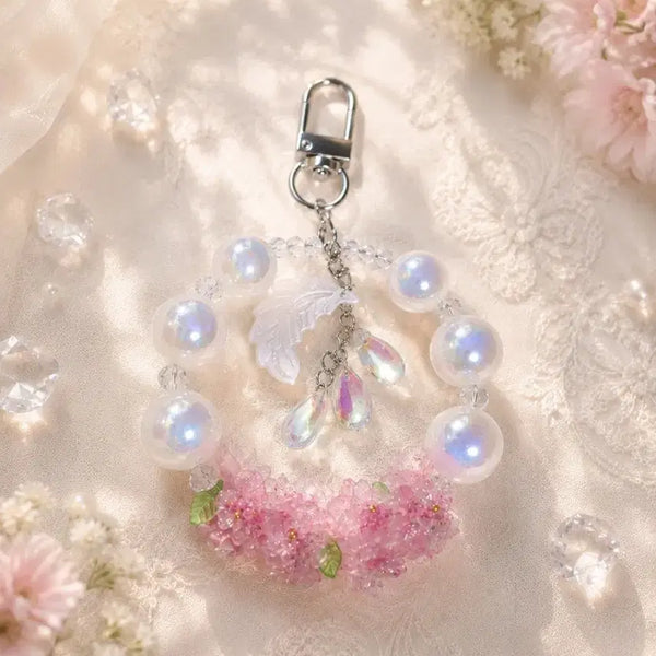 [BUNJANG] Flower Bead Keychain / 꽃송이 비즈 키링