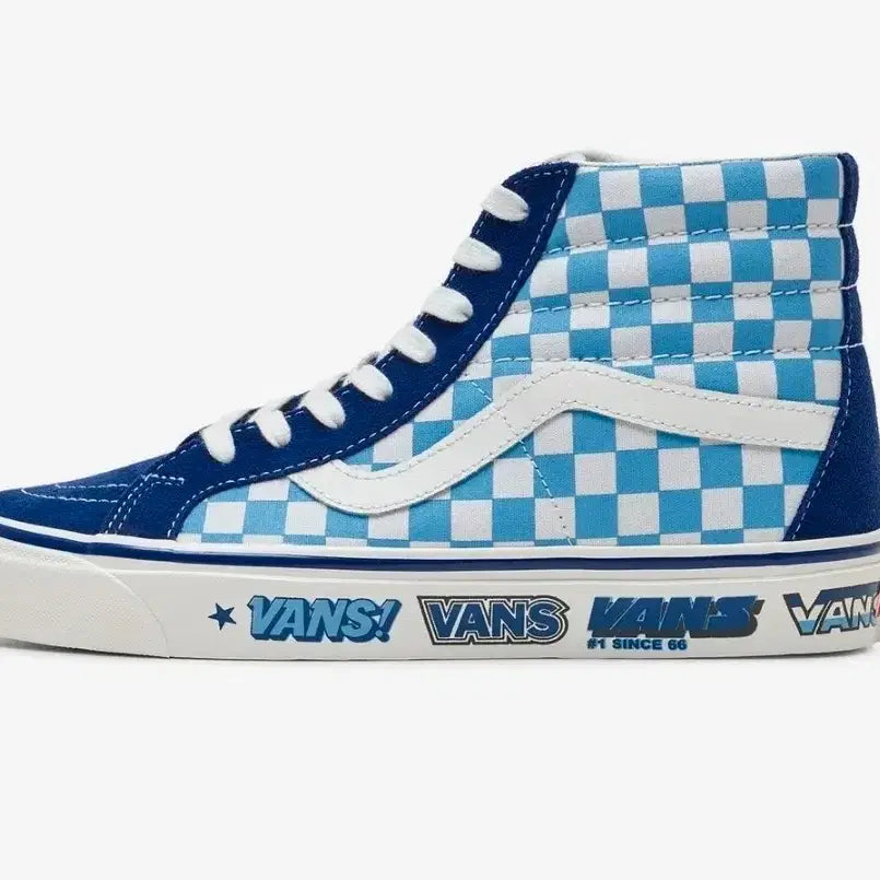 [BUNJANG] Vans Anaheim Sk8-Hi 38 DX Checkerboard Blue / 새상품 반스 애너하임 스케이트하이 38 DX 체커보드 블루 260