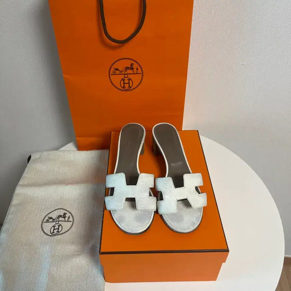 [BUNJANG] Hermes Oasis Sandals White / 에르메스 오아시스 샌들 화이트38(245)