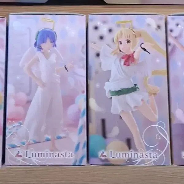 [BUNJANG] Sega Luminasta Bocchi the Rock! Angel Ver. Figure 4 Set + Gacha & Can Badges / [무료배송]세가 루미나스타 봇치더록 천사 피규어 4종 세트+가챠,캔뱃지