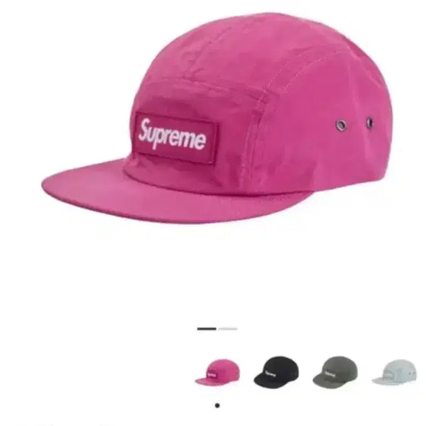 [BUNJANG] Supreme 23FW Wax Cotton Box Logo Camp Cap Magenta / 슈프림 23FW 왁스 코튼 박스로고 캠프캡 마젠타