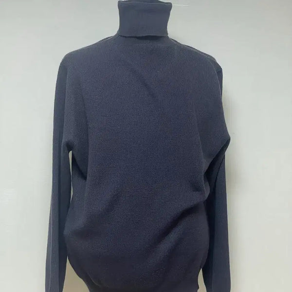 [BUNJANG] Gakuro Turtleneck Knit - Dark Navy / 가쿠로 니트