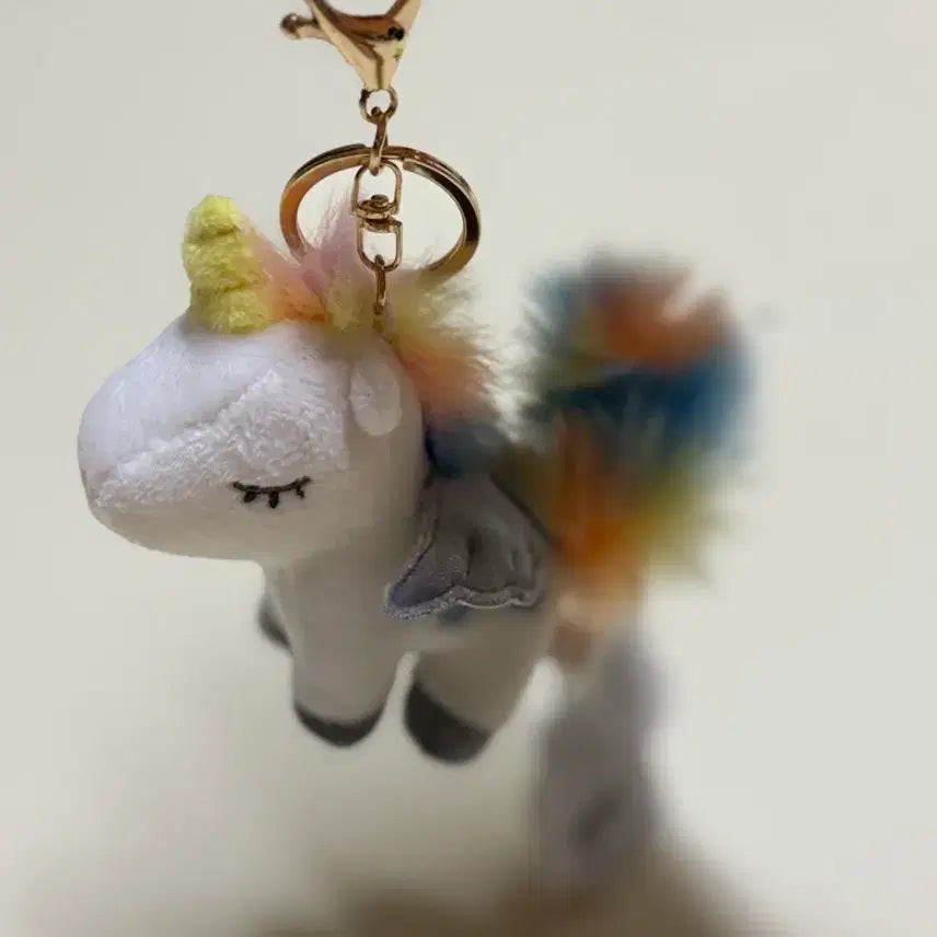 [BUNJANG] Colorful Unicorn Plush Keychain / 알록달록 유니콘 인형 키링/ 약 8cm