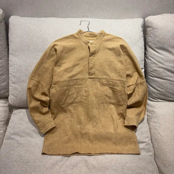 [BUNJANG] Issey Miyake Henry Neck Pullover Shirt / Plantation Issey Miyake 이세이미야케 헨리넥 풀오버셔츠