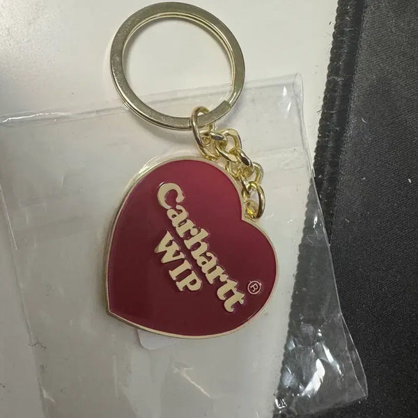 [BUNJANG] Carhartt WIP Heart Keychain Red / 칼하트WIP 하트 키링 레드
