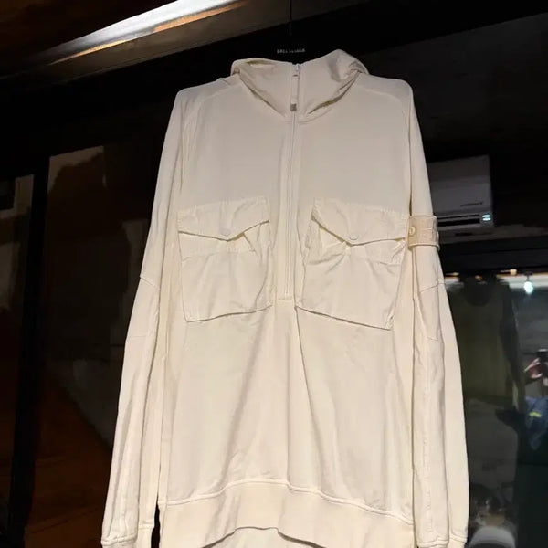 [BUNJANG] Stone Island Ghost Piece Hooded Half-Zip Sweatshirt XL Beige / XL 스톤아일랜드 고스트피스 후드 반집업