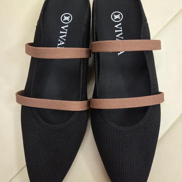 [BUNJANG] Bibayea Knit Flat Mule Sandals 38 (250) / 비바이아 니트 플랫 뮬 샌들 38(250)