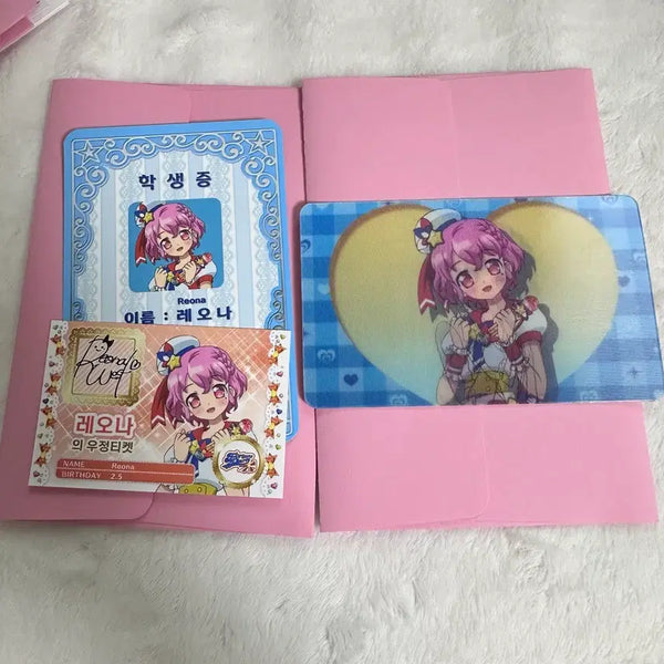 [BUNJANG] Starpara Leona Lenticular Card Bundle Set Student ID Friendship Ticket / 스타파라 특전 일괄 프리파라 레오나 렌티큘러 카드 학생증 우정티켓