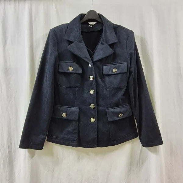 [BUNJANG] Vintage Black Two-Piece Jacket Vest Set / 일본 구제 빈티지 블랙 투피스 자켓 베스트 세트