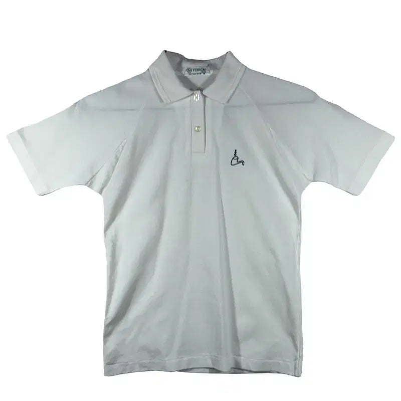 [BUNJANG] TOROY White Short Sleeve Polo Shirt [M] / TOROY 화이트 반팔 카라티 키페티 폴로티 [M]