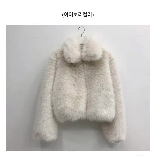 [BUNJANG] Mink Collar Faux Fur Jacket / 밍크 카라 퍼자켓