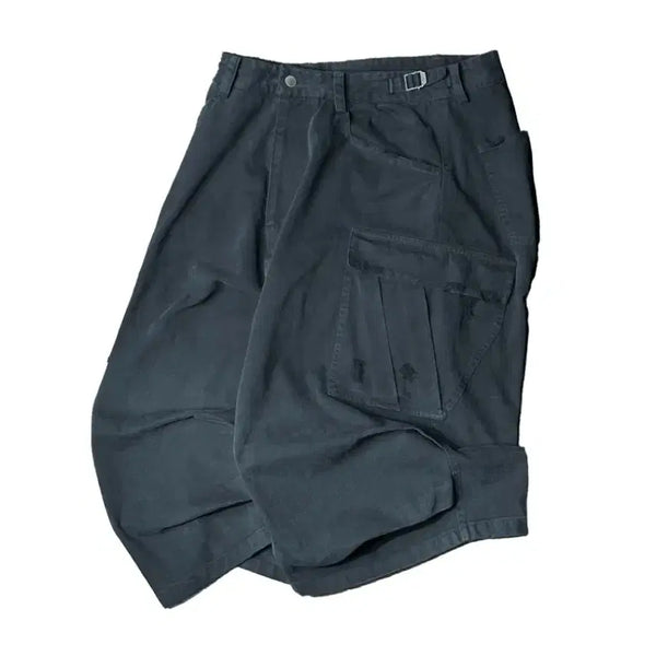 [BUNJANG] Nonnode Side Cargo Shorts Vintage Black / 논노드 사이드 카고 쇼츠 빈티지 블랙 1사