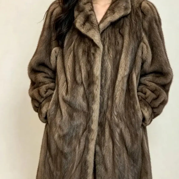 [BUNJANG] Brown Mink Coat / 밍크코트 브라운 가단60총장 100