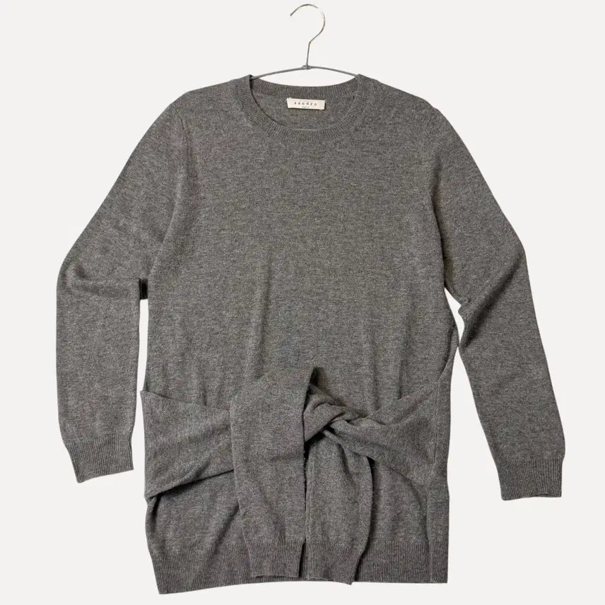 [BUNJANG] Sandro Wool Cashmere Tie Neck Knit (Korean Size 55) / 산드로 울 캐시미어 타이 니트 (국내 55 사이즈)