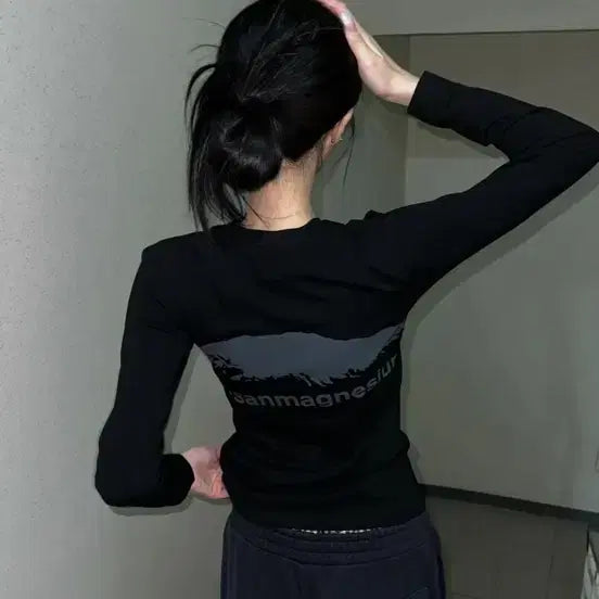 [BUNJANG] Mountain Magnesium Carbonate Long Sleeve Black Men's / 탄산마그네슘 마운틴 롱슬리브 블랙 Men