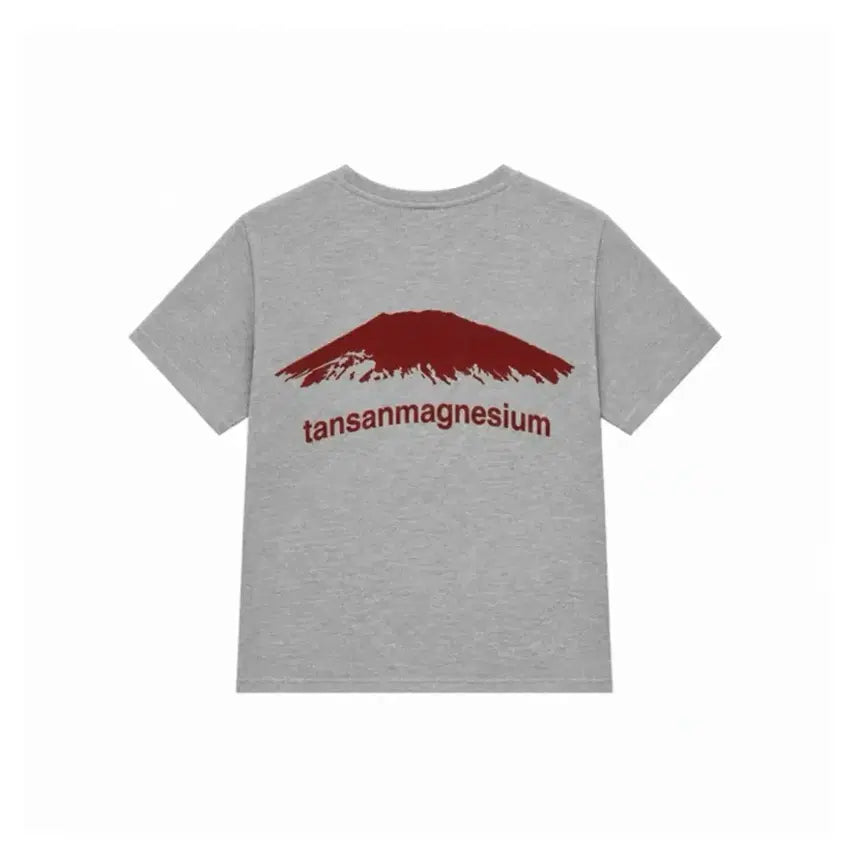 [BUNJANG] Tangsanmagnesium Mountain T-shirt Grey/Red / 탄산마그네슘 반팔 마운틴 티셔츠 그레이/레드