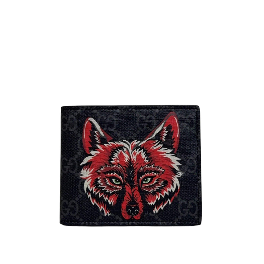 [BUNJANG] Gucci GG Supreme Red Wolf Bifold Wallet / 구찌 GG슈프림 레드울프 반지갑