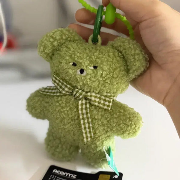 [BUNJANG] Wasabibear Ppogeuli Doll Keyring (12cm) / 와사비베어 뽀글이 데코링 인형 키링/ 약 12cm