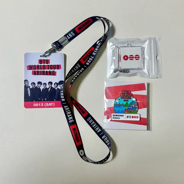 [BUNJANG] BTS Arirang Tour Busan Sound Check Lanyard + Galaxy Goods Set / BTS 방탄소년단 아리랑 투어 부산 사첵목걸이+갤럭시굿즈2종