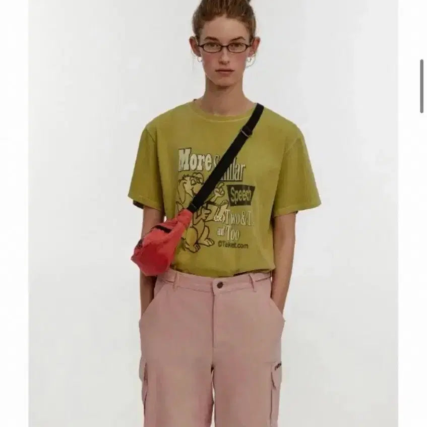 [BUNJANG] Teket Green Graphic T-Shirt L / Teket 테켓 그린 그래픽 반팔 티셔츠 L