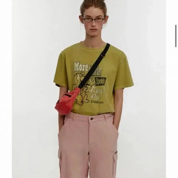 [BUNJANG] Teket Green Graphic T-Shirt L / Teket 테켓 그린 그래픽 반팔 티셔츠 L