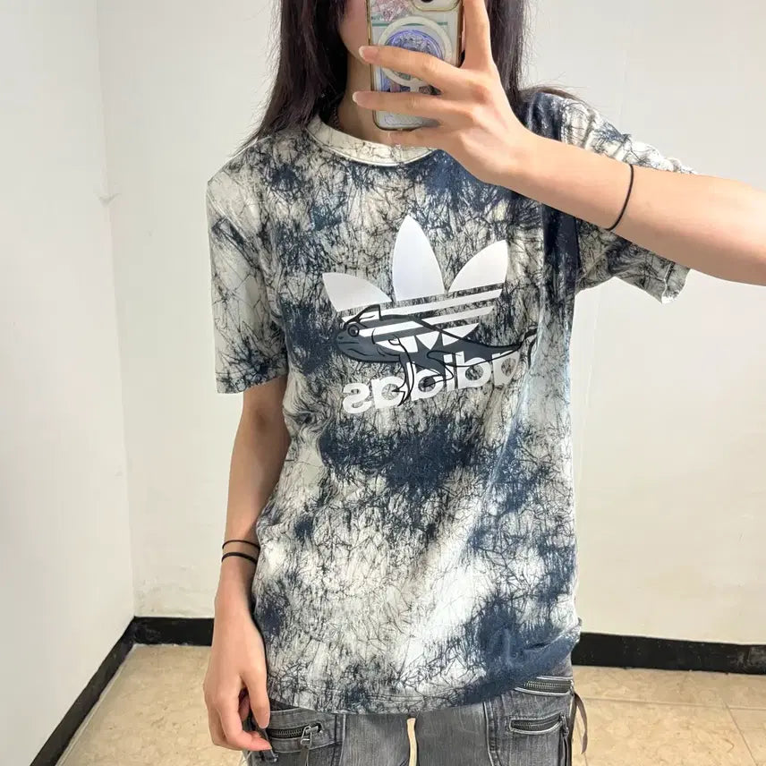 [BUNJANG] Adidas Trefoil Chameleon Short Sleeve T-Shirt / 아디다스 카멜레온 트레포일 반팔