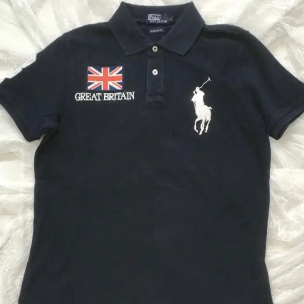 [BUNJANG] Big Pony Chief Chief Briton Black Polo T-Shirt / [대대대장급] 빅포니 치프치프 브리튼 블랙 카라티